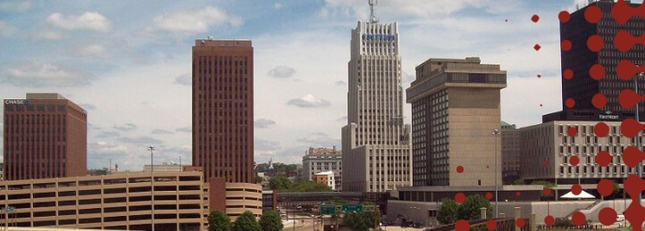 View of downtown Akron, OH