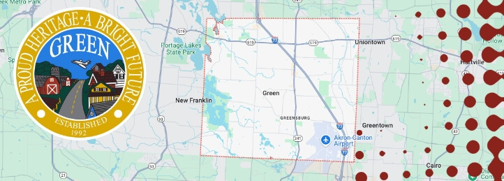 Map of Green, OH